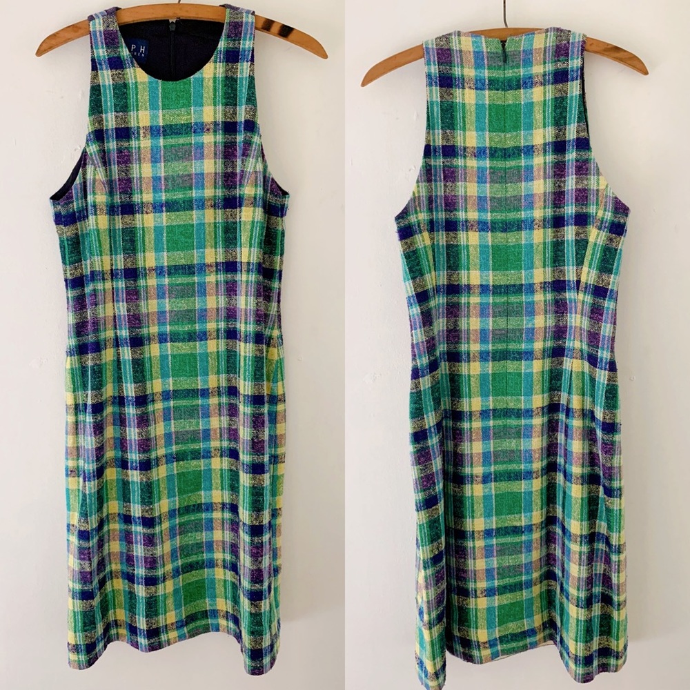 Vintage 90’s Ralph Lauren Plaid Shift Dress Sz 8